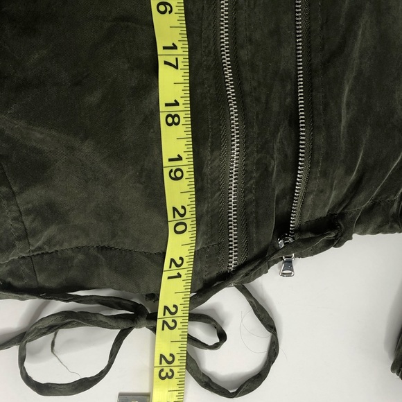 BlankNYC Double Zipper Green Moto Jacket S - Picture 8 of 8